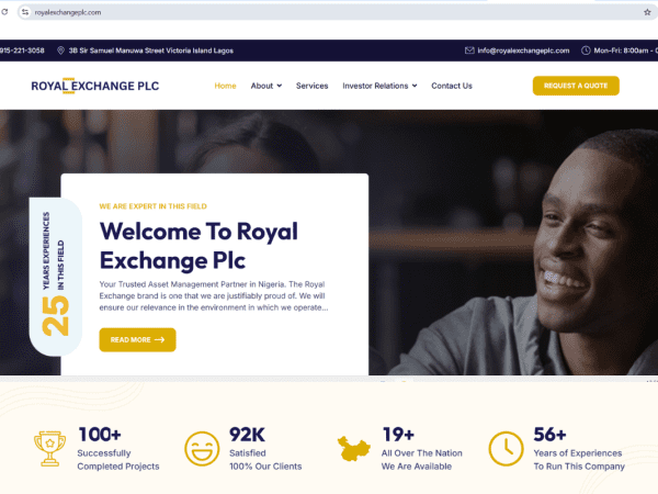 Website Redesign & Digital Content for Royal Exchange PLC