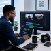 Professional AI video production workspace for digital marketing and content creation